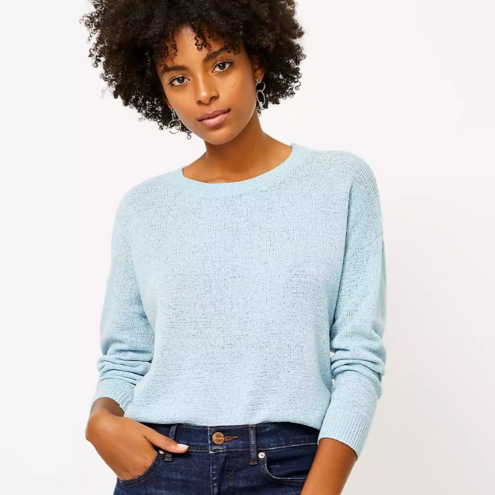 Drop shoulder sweater